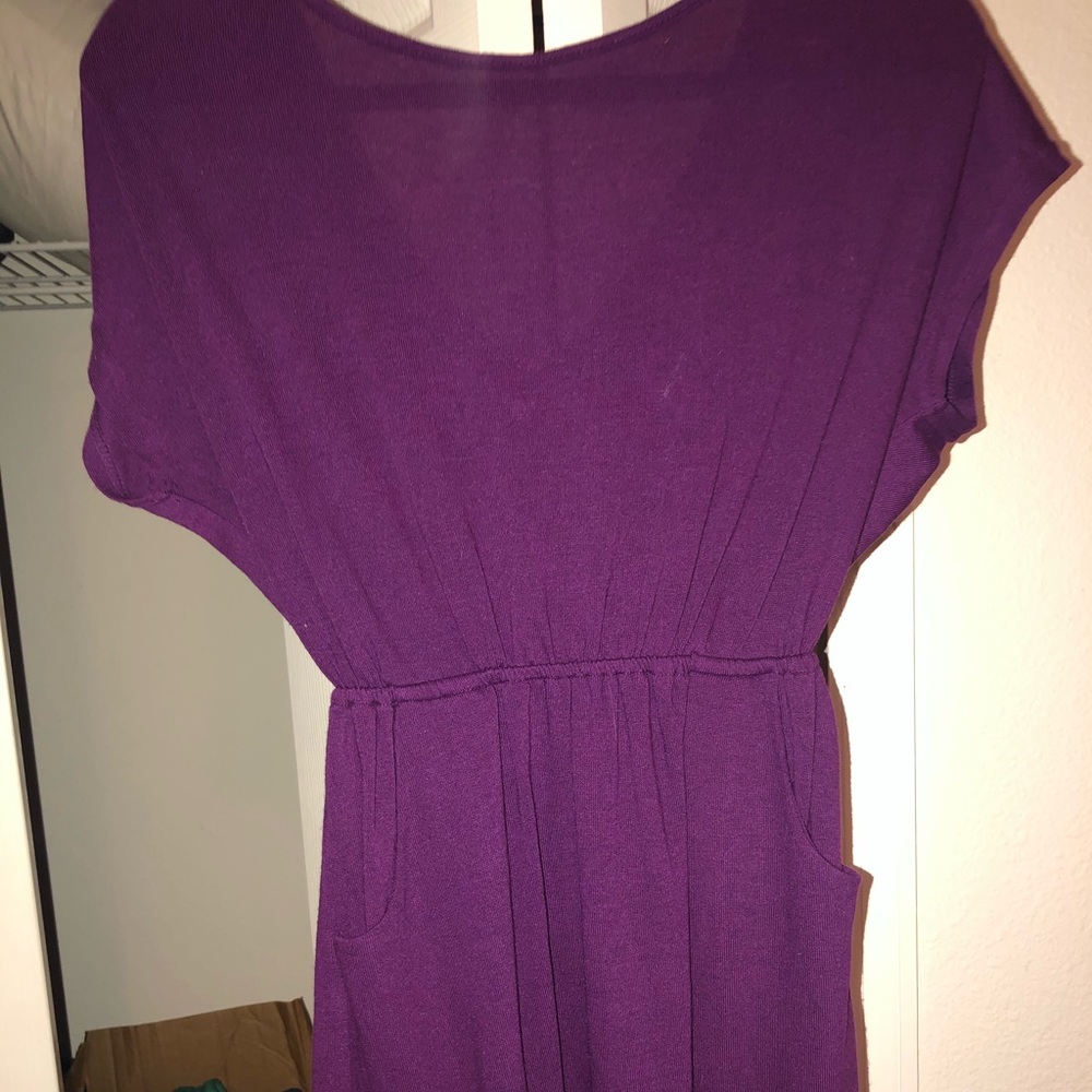 Cute maroon purple casual dress